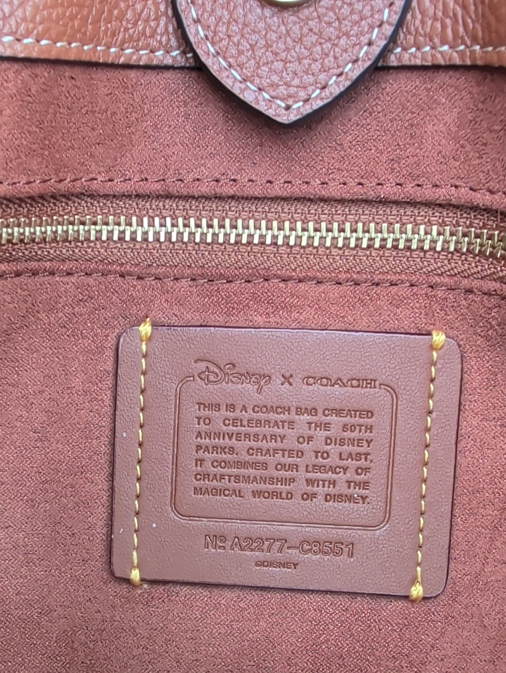 Coach x Disney WDW 50th Anniversary Field Tote With Crossbody Strap (C8551) EUC - Picture 7 of 12